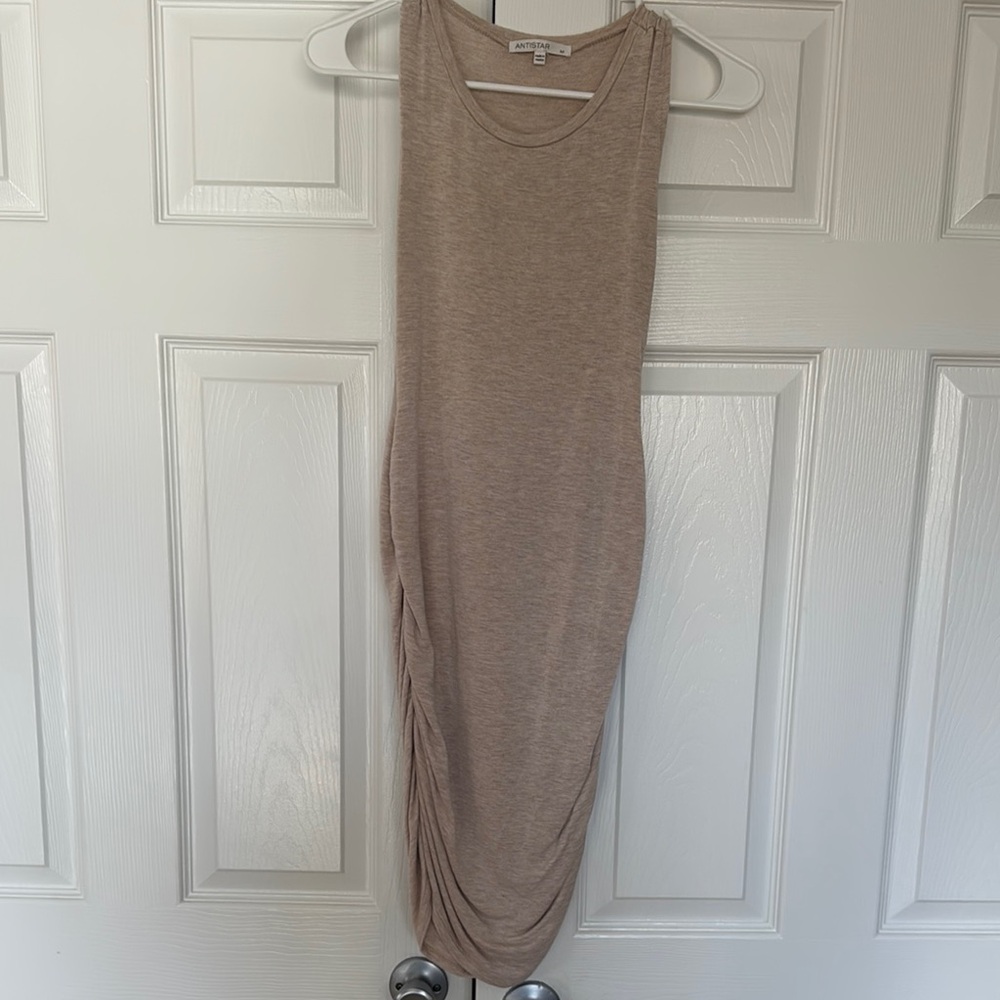 Sleeveless Tan Dress